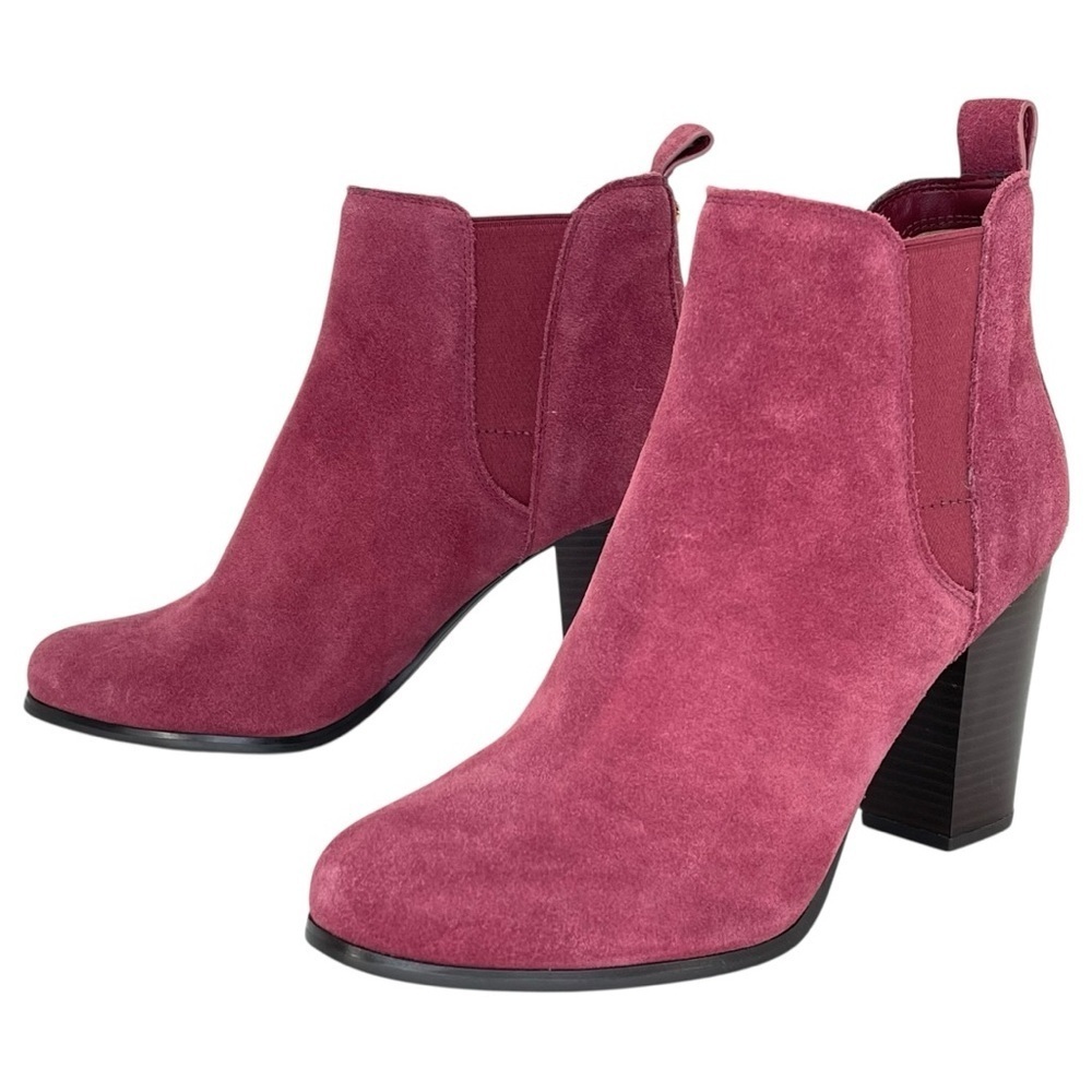Michael Kors Evaline Mulberry Suede Leather Womens Ankle Boots Size 9.5M - Picture 8 of 12